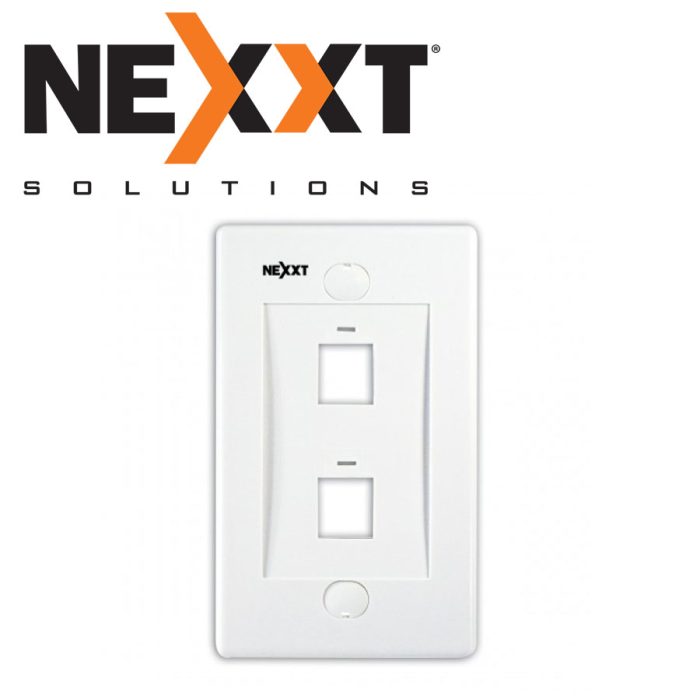 Nexxt - Placa de montaje 2 puertos - blanco