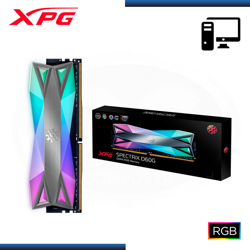 DDR4 XPG SPECTRIX D60G RGB 16GB 3200MHZ HEATSINK RGB AX4U320016G16A-ST60