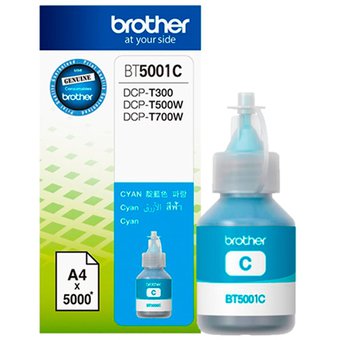 TINTA BROTHER BT5001C CYAN - DCP-T300 / DCP-T500W / DCP-T700W