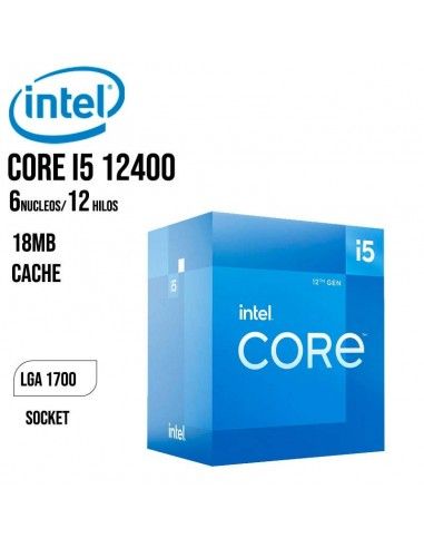 PROCESADOR INTEL Core i5-12400 2.5GHZ|18MB 1700
