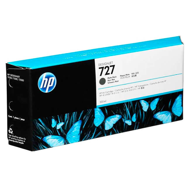 Tinta HP C1Q12A (727) Matte Black 300ml.