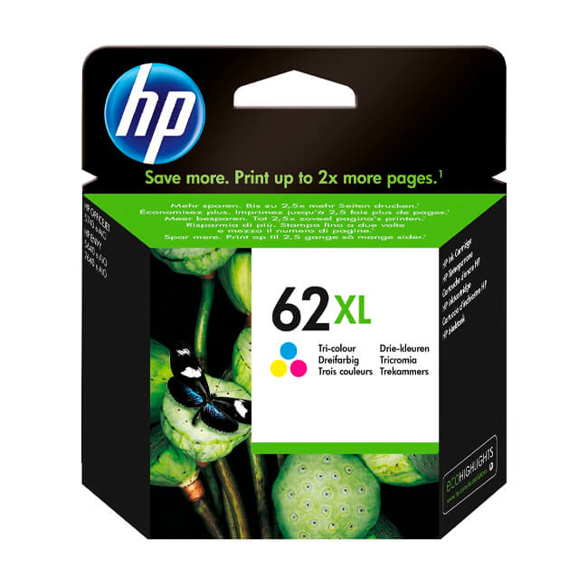 Cartucho de Tinta HP 62XL Tricolor Original (C2P07AL) Officejet 200