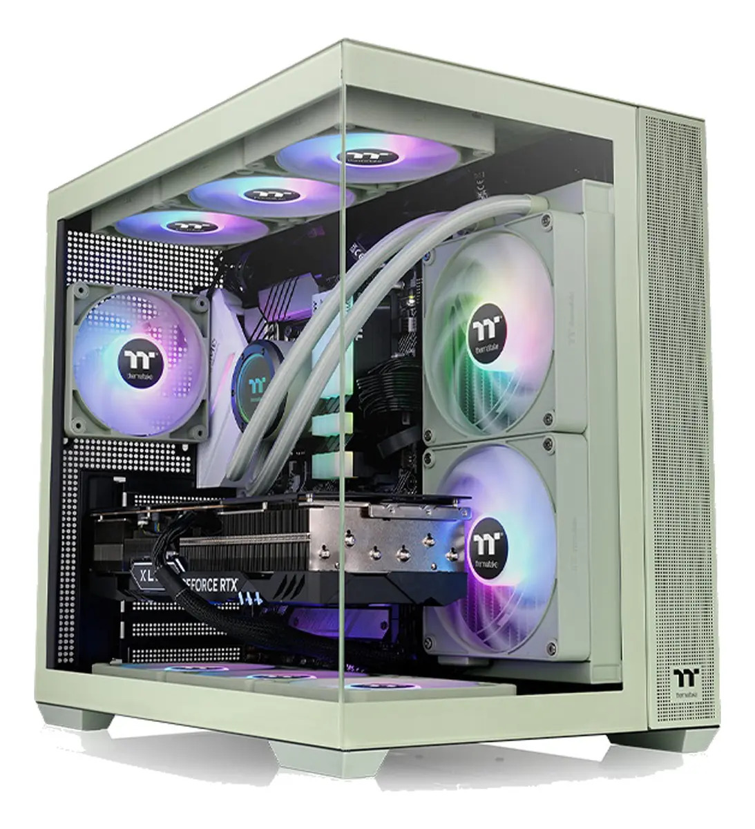 CASE-PC THERMALTAKE VIEW 380 TG ARGB SNOW CA-1Z2-00M6WN-00