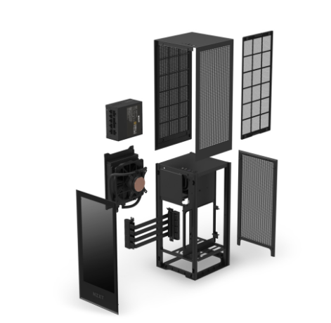 COMPUTER CASE NZXT H1 WATERCOOLER+RISER CARD+SFX BLACK CA-H16WR-B1-US