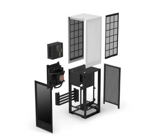 CASE-PC NZXT H1 WATERCOOLER+RISER CARD+SFX WHITE CA-H16WR-W1-US