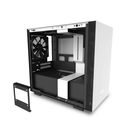 COMPUTER CASE NZXT H210 MINI-ITX CASE WHITE/BLACK CA-H210B-W1