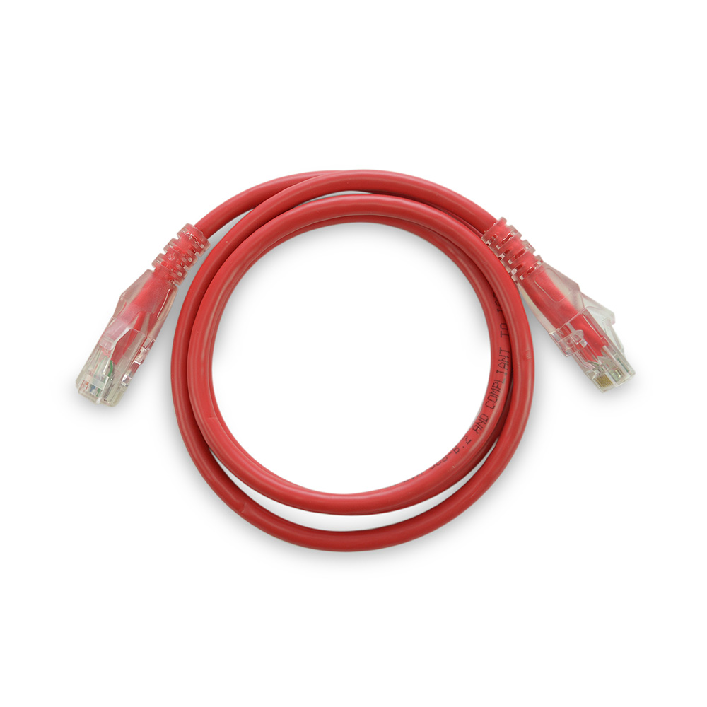 Patch Cord UTP Multfilar RJ-45 Cat6 1mt Rojo