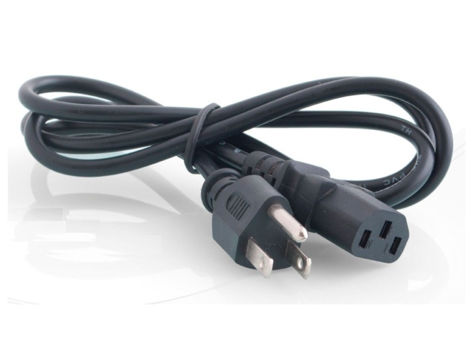 CABLE DE PODER GENERICO 1.5 METROS, COLOR NEGRO