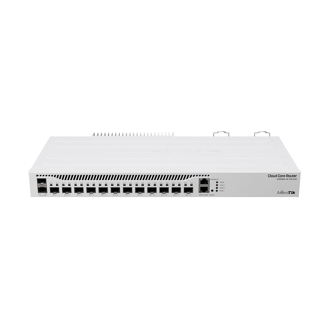 MIKROTIK CCR2004-1G-12S+2XS - CLOUD CORE ROUTER 12 PUERTOS 10G SFP+, 2 25G SFP28