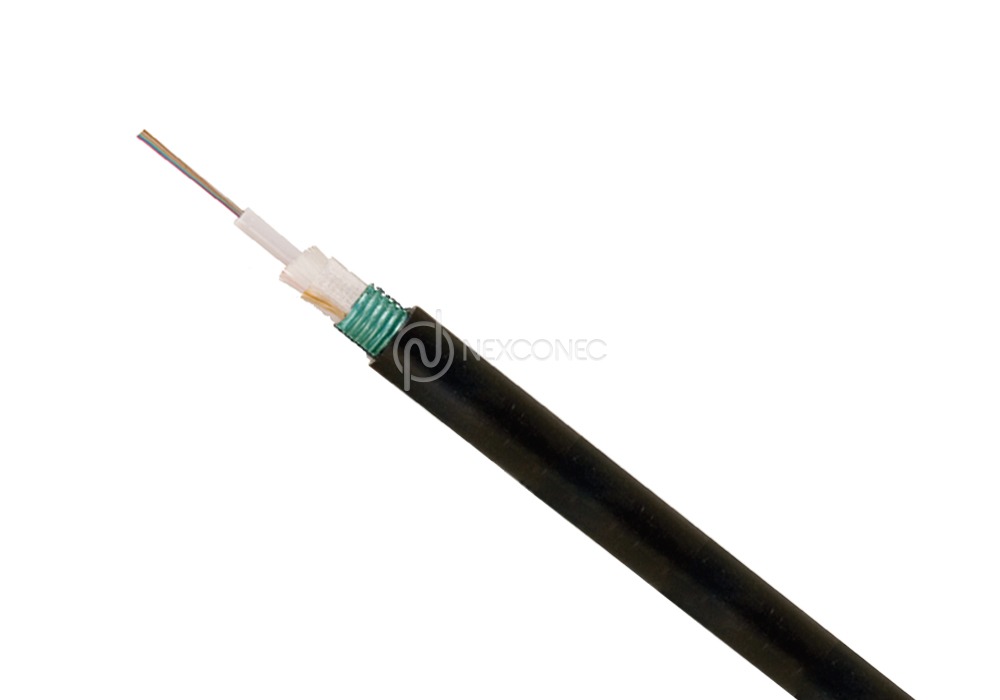 FIBER OPTIC CABLE SINGLE LOOSE TUBE LSZH 12 CORE MULTIMODE OM4 STEEL TUBE ARMORED - NEXCONEC