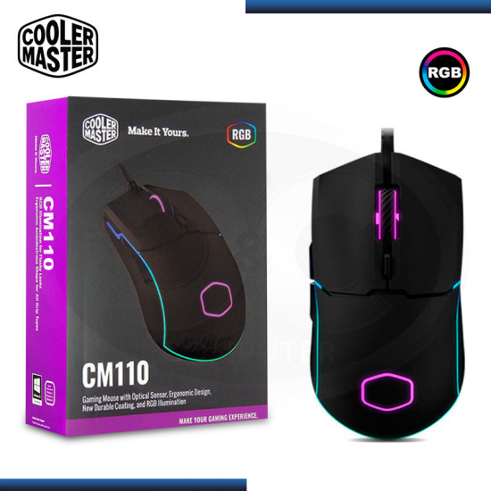 MOUSE Gaming COOLER MASTER CM110 RGB Ambidiestro