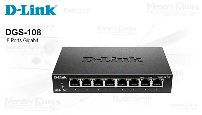SWITCH GbE 8pt D-LINK DGS-108