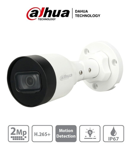 DH-IPC-HFW1230S1-S5 - LITE - CAMARA BULLET FHD/ 2.8MM/ 2MP, IR30, IP67 - PN INTERNAL DH-IPC-HFW1230S1N-0280B-S5