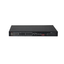 DAHUA DH-PFS3226-24ET-240 - DAHUA Switch PoE Ethernet de 26 Puertos/ 24 Puertos PoE 10/100/ 240 Watts Totales/ Puerto 1 y 2 Soportan 60 Watts Hi-PoE/ 2 Puertos SFP/ PoE Watchdog/ Switching 8.8 Gbps/ Tasa de Reenvio de paquetes 6.5472/