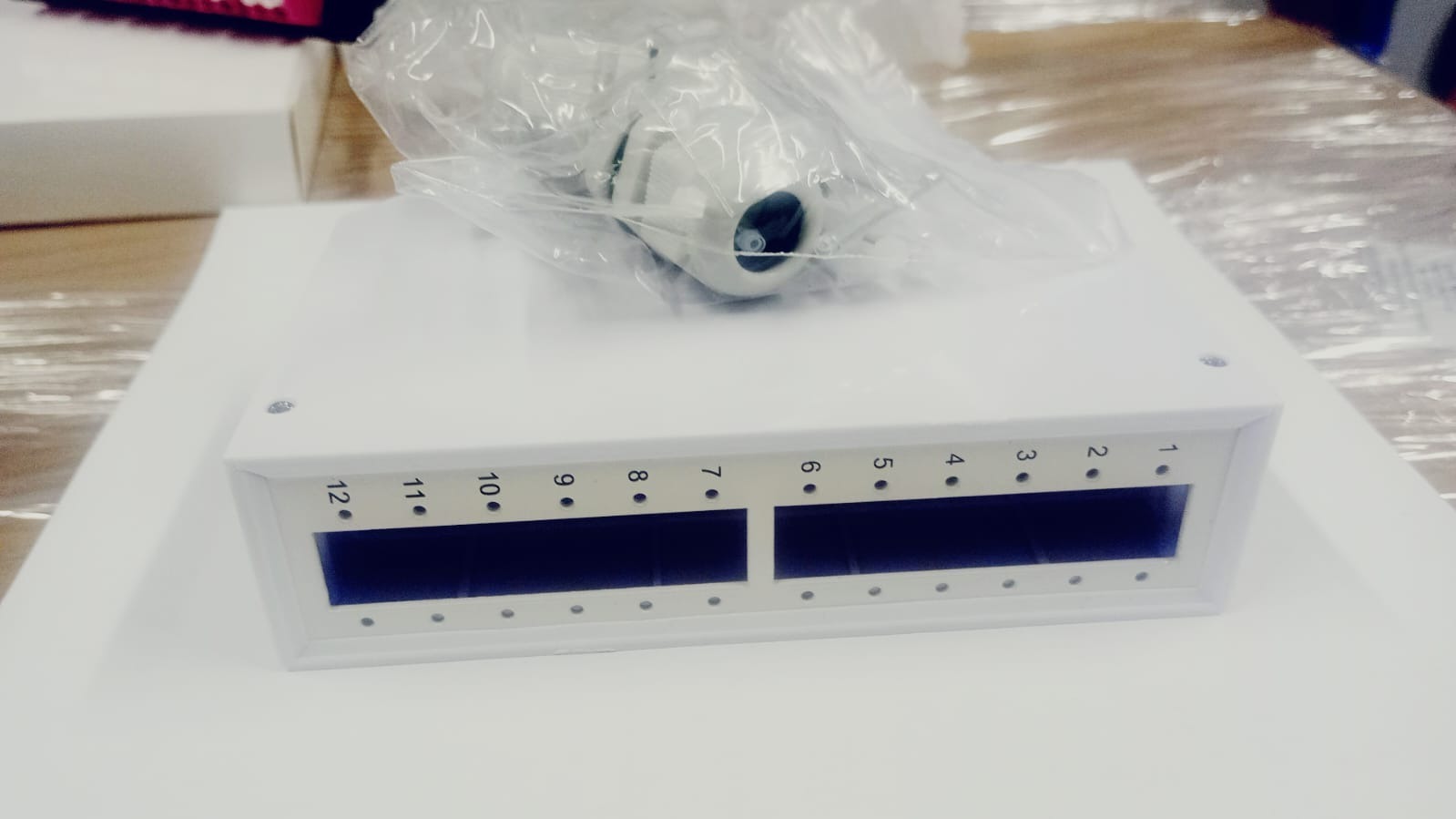 Din Rail Termination box, 12 SC simplex