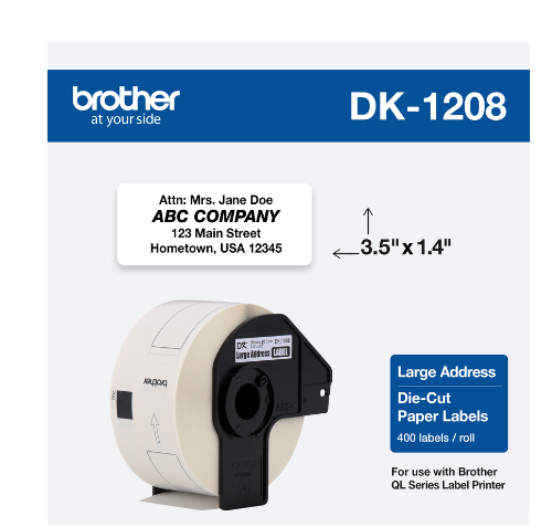 ETIQUETA AUTOADHESIVA DE PAPEL BROTHER DK1208 (400 LABELS)