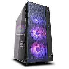 CASE DEEP COOL MATREXX 55 MESH SIN FUENTE, CON PANEL LATERAL DE VIDRIO TEMPLADO, 4 VENTILADORES LED ARGB, 3 PUERTOS USB, NEGRO (DP-ATX-MATREXX55-MES)