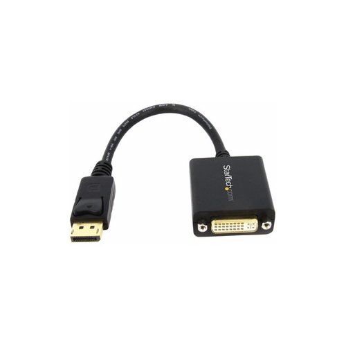 StarTech.com Adaptador de Video DisplayPort a DVI - Conversor DP - Hasta 1920x1200 - Convertidor Pasivo Externo - Negro