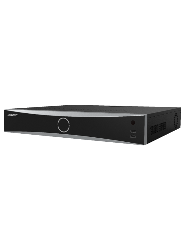 NVR 12 Megapixel (4K) / 32 canales IP / AcuSense (Evita Falsas Alarmas) /  Reconocimiento Facial / 4 Bahías de Disco Duro / HDMI en 4K / Entrada y Salida  de Alarmas - 4 HDDS