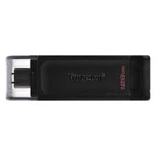 Unidad flash Kingston DataTraveler 70 DT70 - 128GB - USB 3.2 (1 Gen) Tipo C - Negro