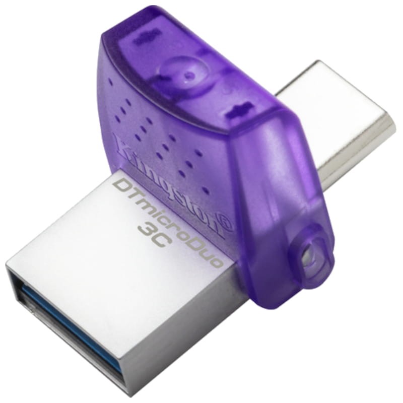 Unidad flash Kingston DataTraveler microDuo 3C DTDUO3CG3 - 256GB - USB 3.2 (1 Gen) Tipo C, USB 3.2 (Gen 1) Tipo A - Violeta - 200MB/s Read Speed