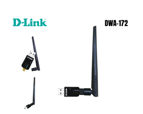 ADAPTADOR DE RED INALAMBRICO USB  DWA-172 D-LINK  Wireless AC600 Dual Band, Antena 5dBi