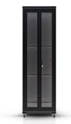 DIXON Gabinete de PISO, 42RU (Ancho 0.80 x Prof. 1.00), Puerta Delantera y Posterior Doble Microperforada | Max. 800 KG