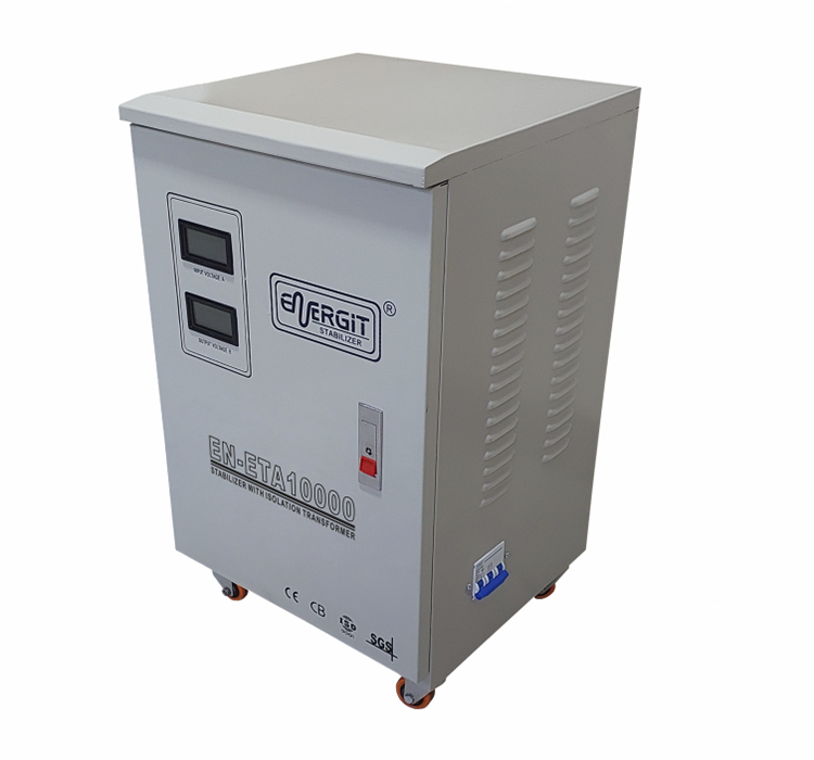 ESTABILIZADOR CON TRANSFORMADOR 3PH 6K ESTADO SOLIDO AL 100% INGRESO 380V, FRECUENCIA50-60Hz