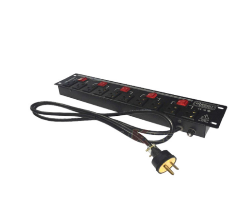 SUPRESOR DE PICO POWER RACK 10 TOMAS UNIVERSALES CON CABLE DE PODER DE 3 METROS 15A ENERGIT
