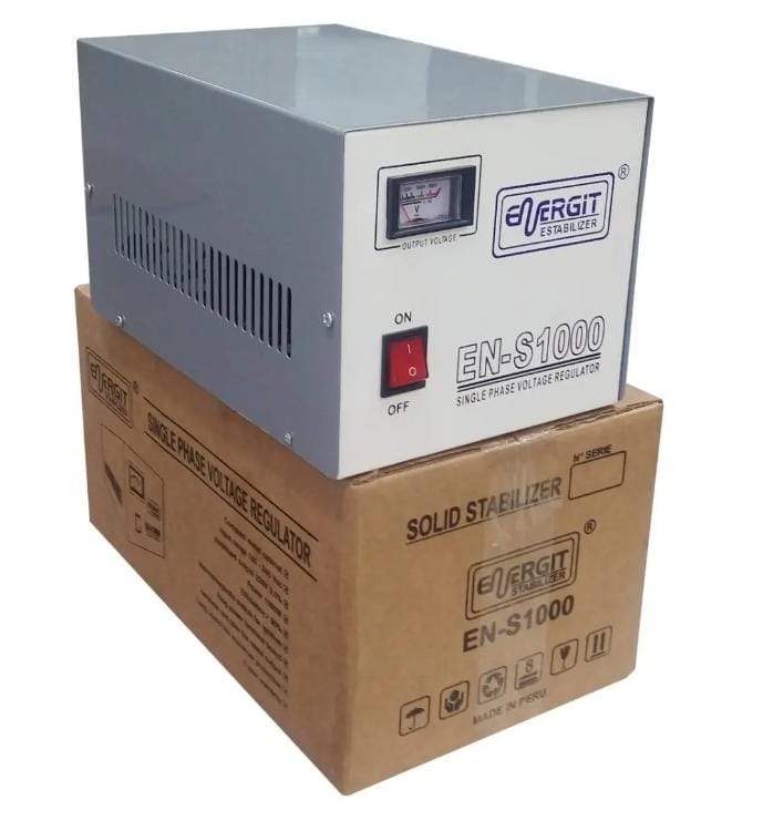 ESTABILIZADOR SÓLIDO MONOFÁSICO 1000W 180V-240V 220V DIGITAL ENERGIT (EN-S1000)