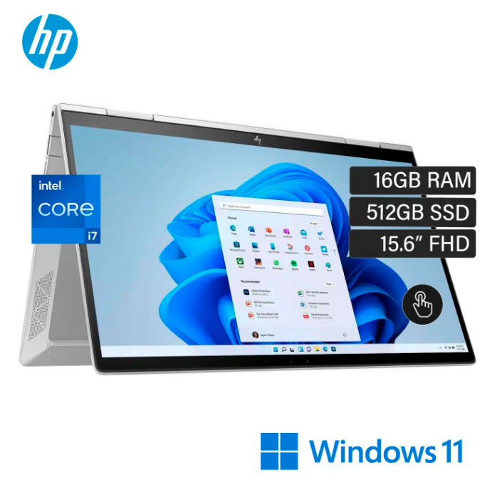 Laptop HP ENVY X360 Convertible 15-ES2072CL Intel Core i7 1260P RAM 16GB Disco 512GB SSD 15.6″ FHD TOUCH W11