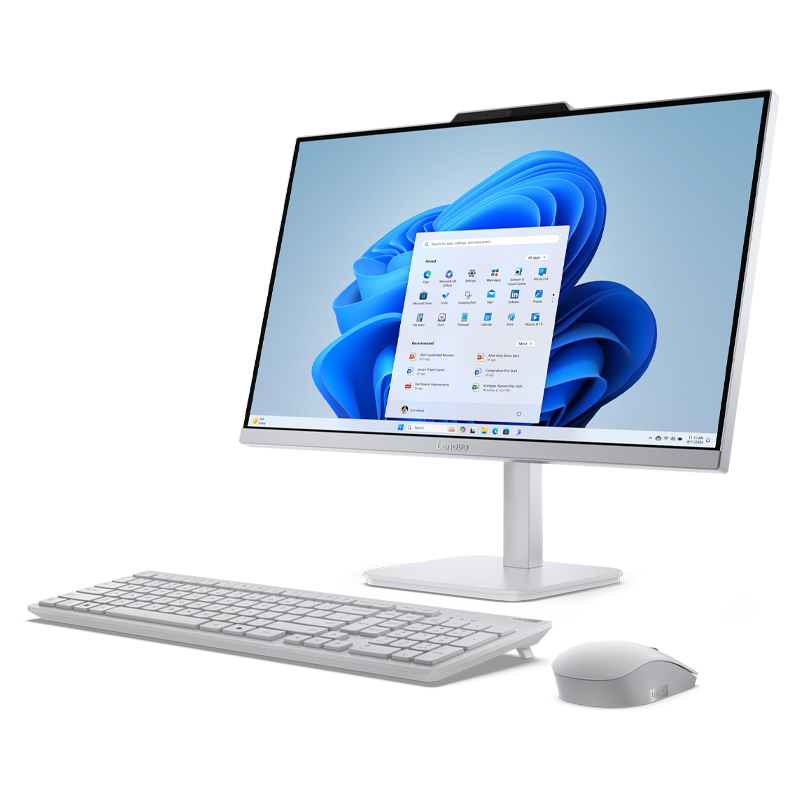 Computador Todo en Uno Lenovo A100 F0J6000CLD - Intel N-Series N100 - 8GB - 512GB SSD - 60.5cm (23.8") Full HD - De Escritorio - Gris numbe - Intel Chip - 1920 x 1080 - Intel UHD Graphics DDR4 SDRAM - IEEE 802.11ax Wireless LAN - 65W