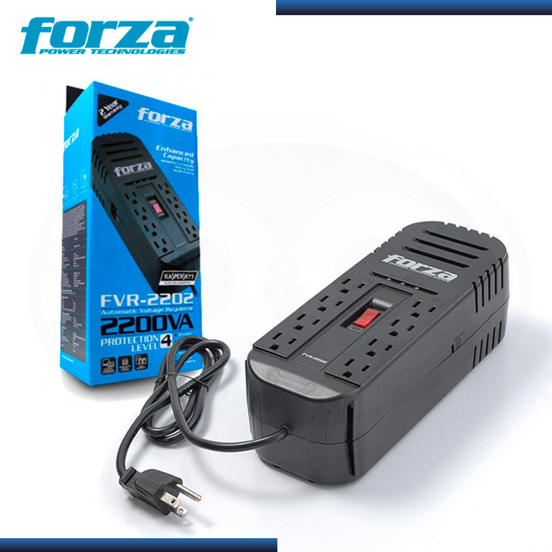 ESTABILIZADOR 2200VA FORZA FVR-2202 8-Tomas