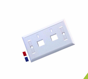 Faceplate 2 puertos emkits, placa de pared tipo americano
