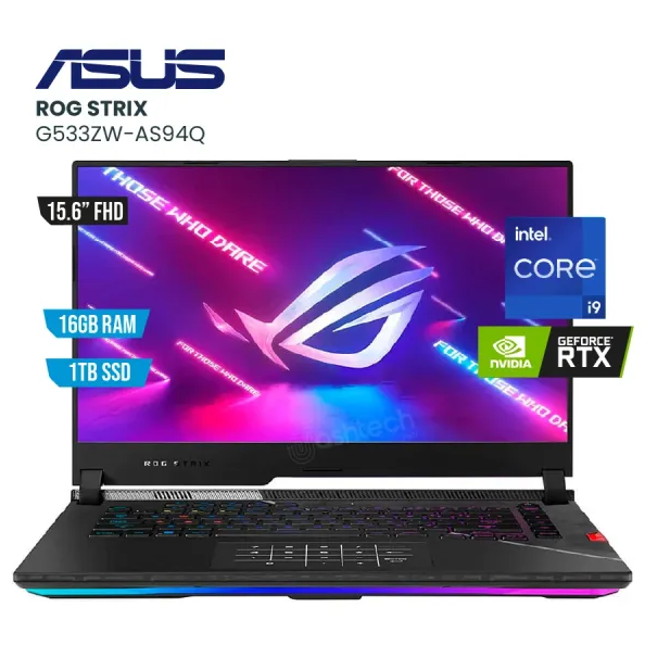 Laptop ASUS ROG STRIX G533ZW-AS94Q- CORE I9 12900H, 16GB, 1TB, RTX 3070TI 8GB, 15.6â€³ WQHD, W11