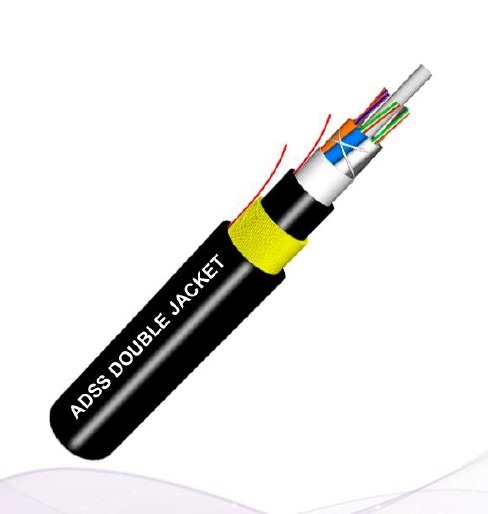 CABLE FIBRA OPTICA TIPO ADSS SM G652D 12 HILOS BOBINA 2KM SPAN 200MT DOBLE CHAQUETA FLEXFIBER