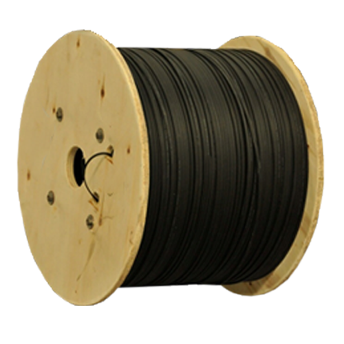 CABLE FIBRA OPTICA TIPO DROP SM G657A2 4 HILOS BOBINA 2KM (CABLE MENSAJERO ACERADO + 2 GUIAS FRP)