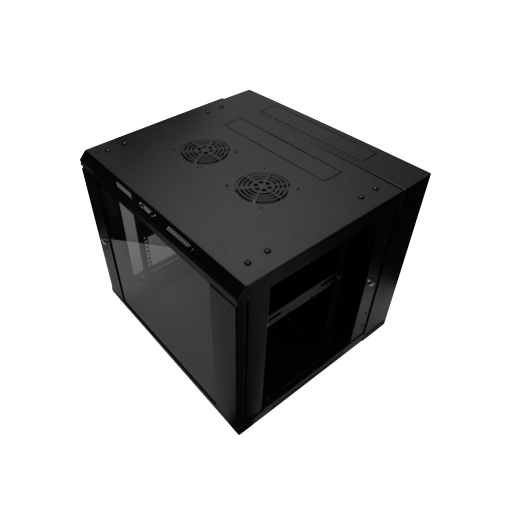 Gabinete de Pared 9-RU 500 x 600 x 550mm (Abatible, Puerta c/Vidrio de Seguridad )