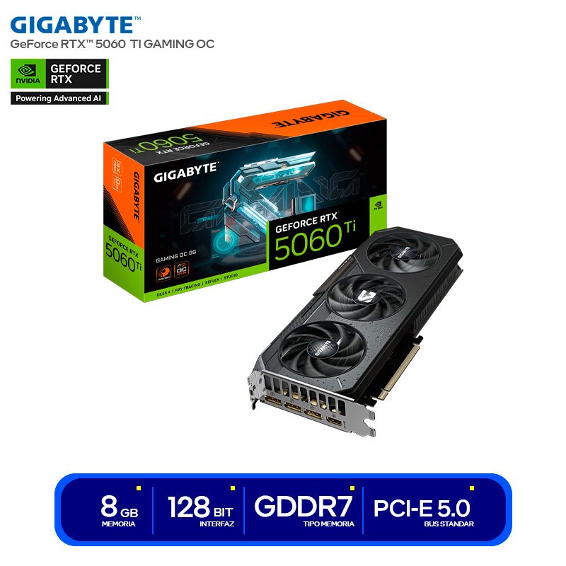TARJETA GIGABYTE GV-N506TGAMING OC-8GD 2595MHZ GDDR7