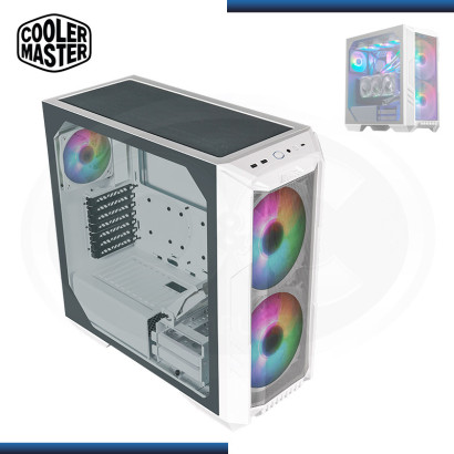 CASE COOLER MASTER HAF 500 WHITE C/VENTANA TRANSP. ACERO