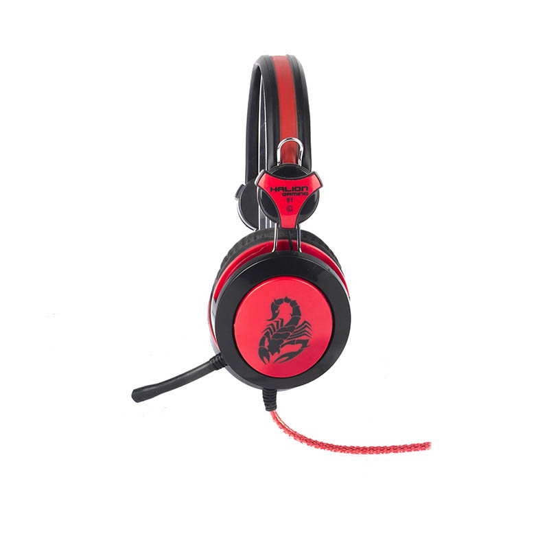 AUDIFONO GAMER C/MICROFONO HALION S1 SCORPION 171.00 BLACK/RED