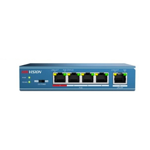 SWITCH 4 PUERTOS POE 1 UPLINK - 12VDC/220V