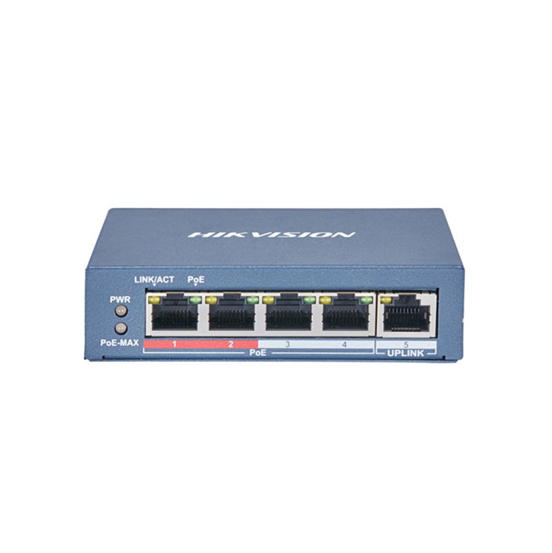 SMART SWITCH ADMINIS 4 POE ALL 1000M (1G) + 1 UP RJ45 GIGABITE - 45W - BAJO CONSUMO