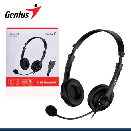 AUDIFONO C/MICROF. GENIUS HS-230U USB BLACK