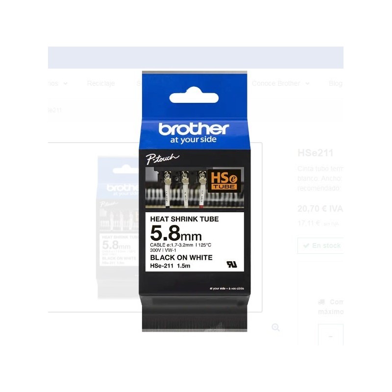 BROTHER HSE211E 5.8MM X 1.5M