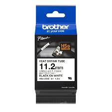 Cinta Brother HSE-231E termocontraible negro sobre blanco 11.2mm x 1.5m
