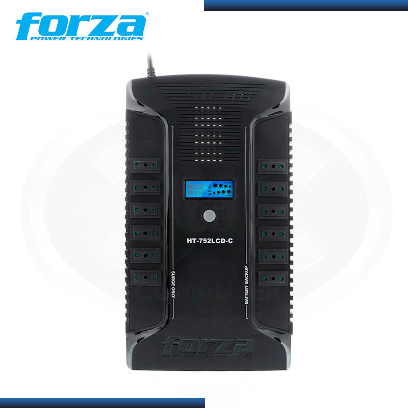 UPS 750VA HT-752LCD FORZA, 375W, 10 TOMAS UNIV, 2 USB