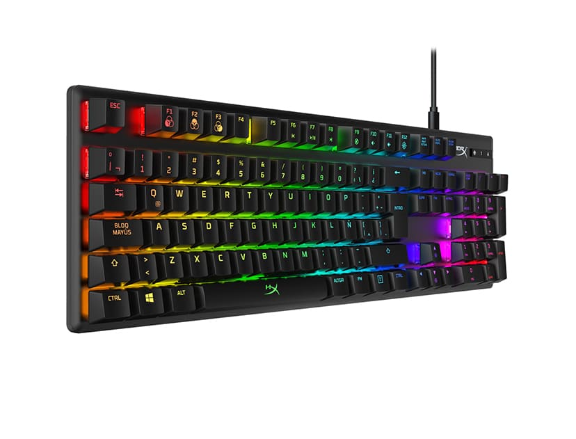 TECLADO HYPERX ALLOY ORIGINS ( HX-KB6BLX-LA ) GAMING | MECANICO | SWITCH AZUL |