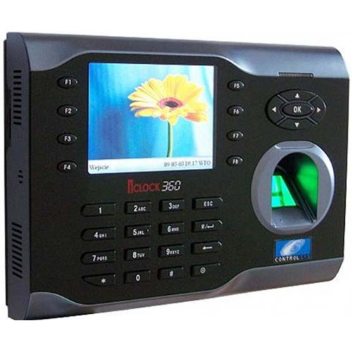 ICLOCK360-ID , 8,000 huellas, 200,000 registros, pantalla a color, LAN, USB.