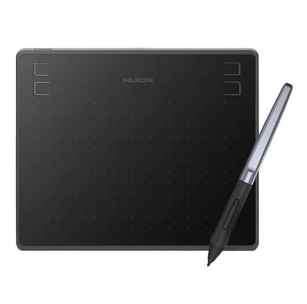 Tableta gráfica Huion Inspiroy HS64, área de trabajo 6.3 x 4" + incluye lápiz PW100, negro